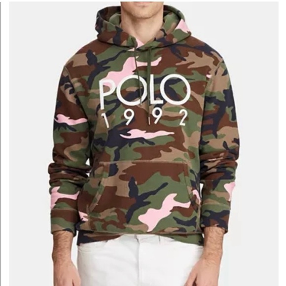 Ralph Lauren Polo 1992 Pink Camo Hoodie Medium Great Condition - Picture 1 of 7